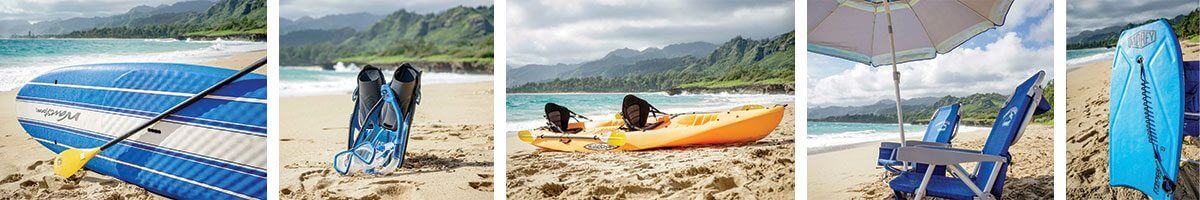 rental beach chairs, kayaks, umbrellas and more at active oahu tours