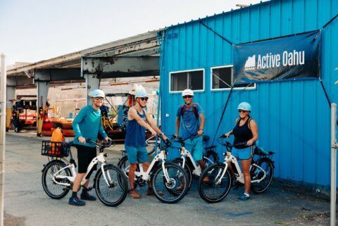 Electric Bike rentals at our shop in Kailua